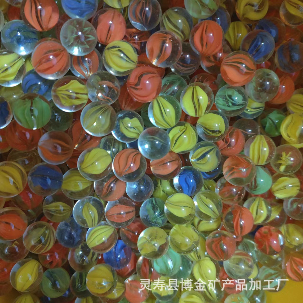 Wholesale Glass Beads 14mm16mm Flower Heart Marbles for Game Console Decorative Stained Glass Balls