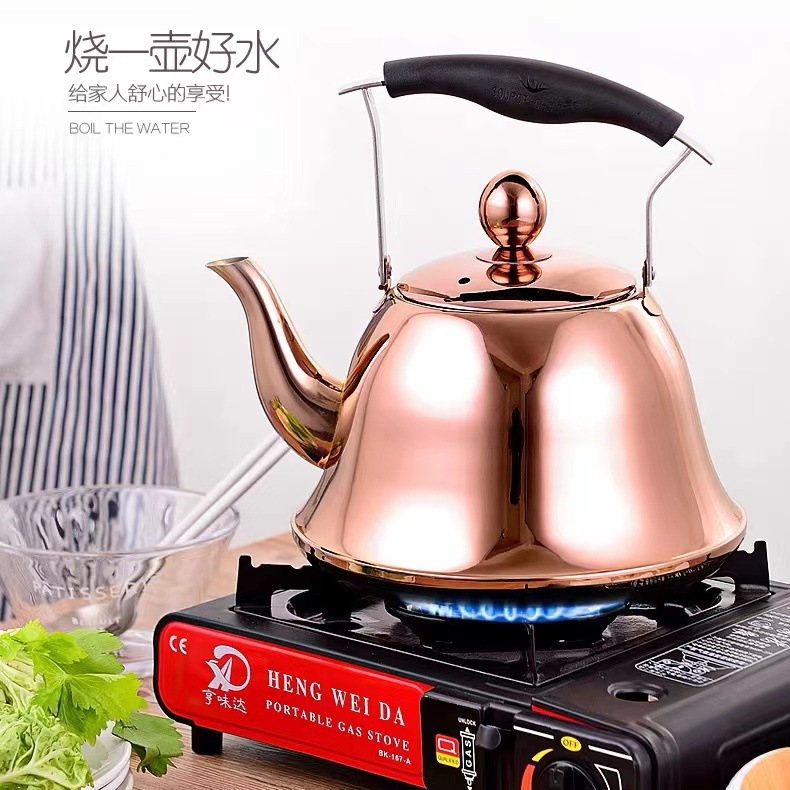 Thickened Stainless Steel Kettle for Commercial Hot Pot Restaurants, Special Soup Kettle, Chinese Hot Water Teapot, Household Whistling Kettle
