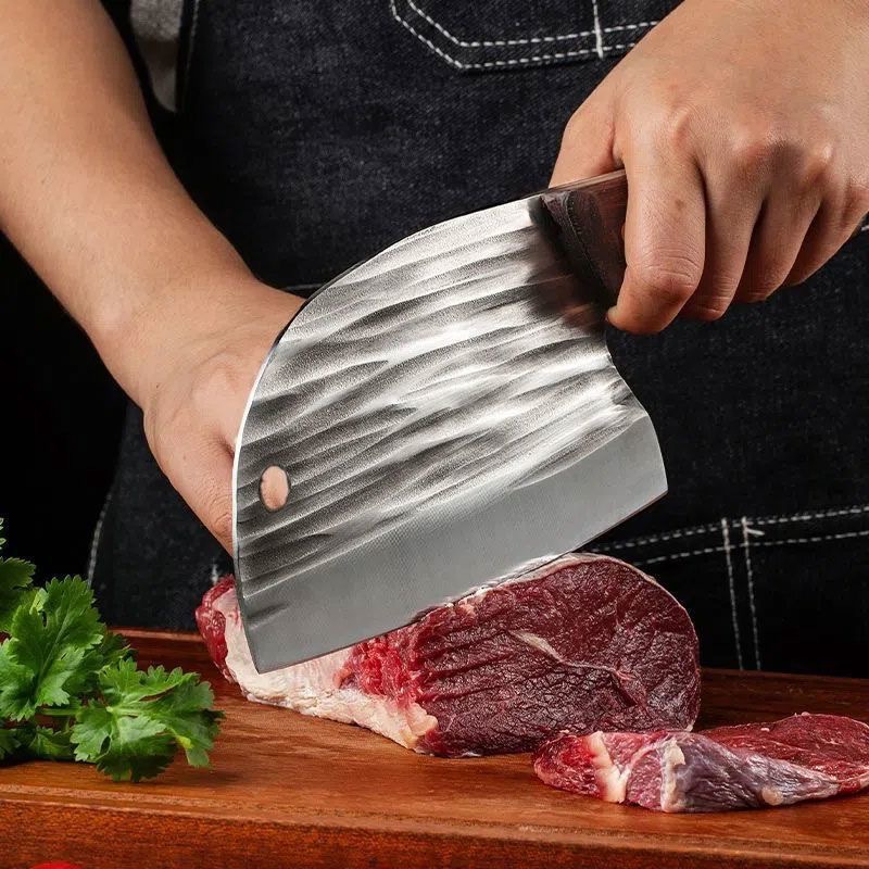 Trendy Hand-Forged Household Sharp Slicing Knife, Dual-Purpose Chopping Knife, Fish-Killing Knife, Stainless Steel