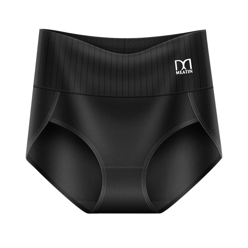 [Overseas Warehouse Daifa] Cross-border European and American High Waist Ladies Underwear Comfortable Breathable Solid Color Briefs