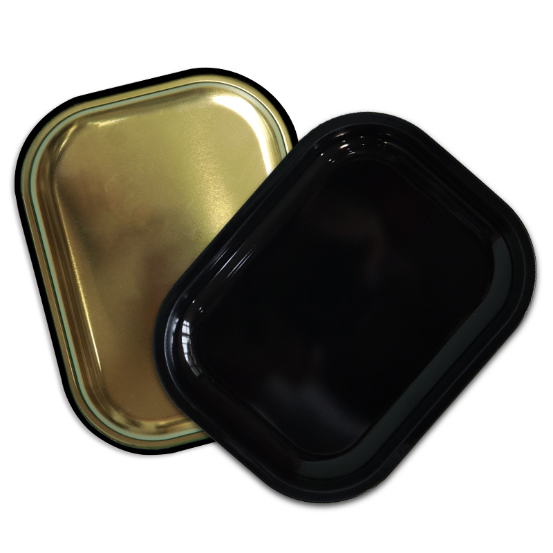 Customized Tinplate Metal Tray 35 Silk Black Cigarette Tray Small Cigarette Tray Bracelet Storage Iron Tray Packaging