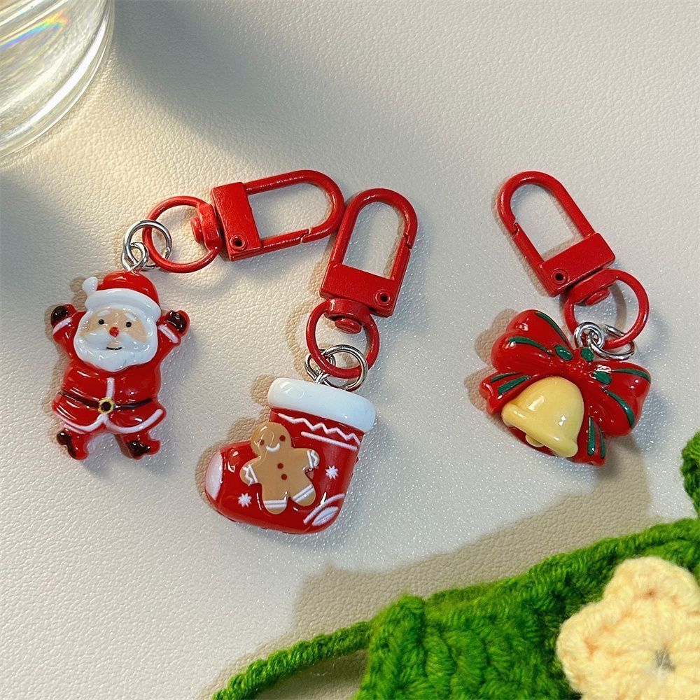 Christmas Home Keychain Resin Girl Heart Pendant Student Bag Pendant Accessories Best Friend Gift