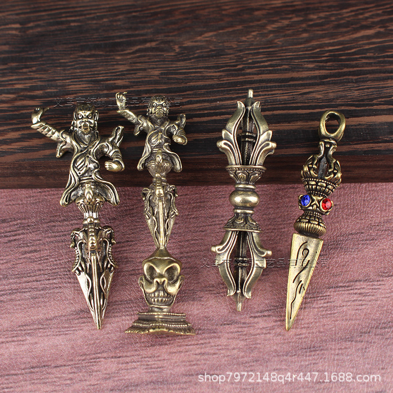 Ретро латунный большой ваджра пестик украшение