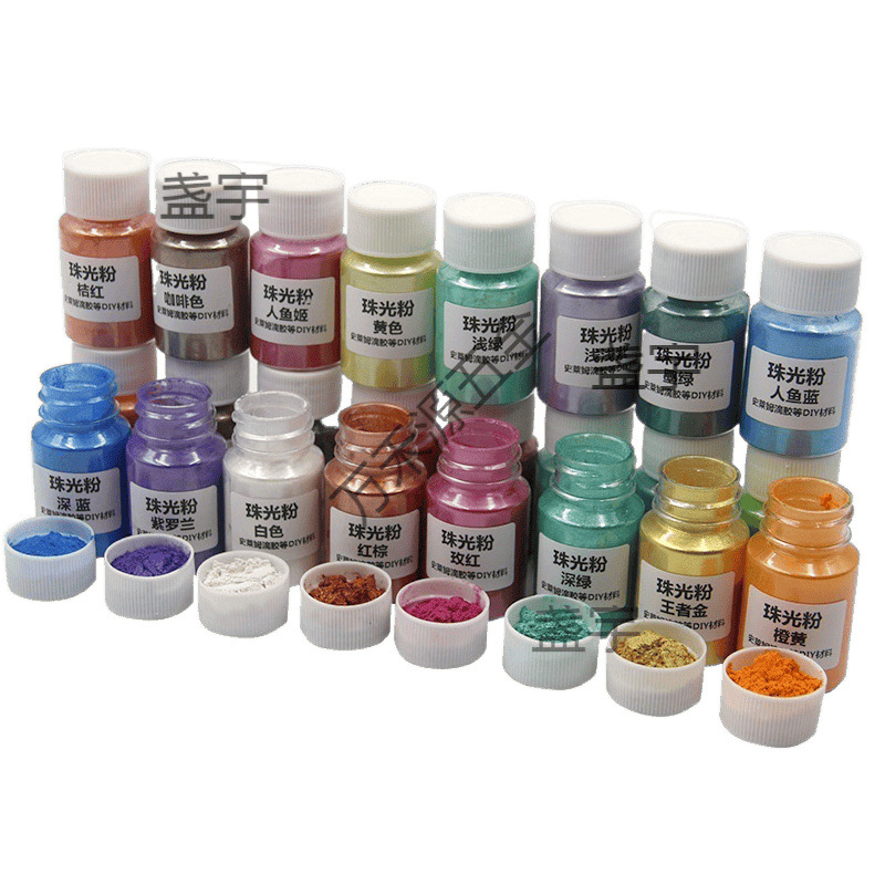 Pearlescent Powder Mica Powder Crystal Glue Fluorescent Powder Mermaid Slime Candle Nail Art Glitter Powder Quicksand Oil Flow Hemp