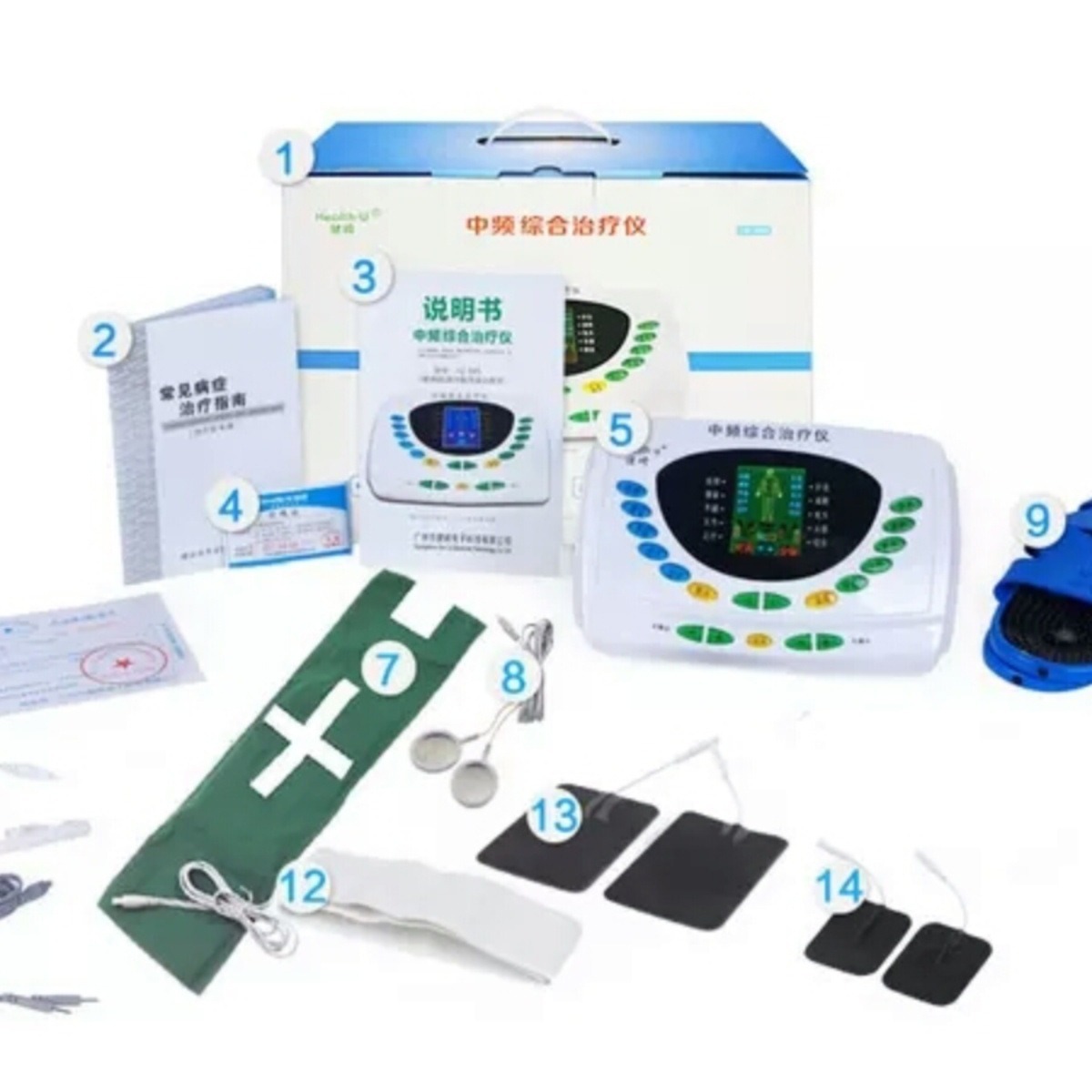 Jianzaki Medium Frequency Pulse Physiotherapy Instrument Medical Multi-Functional Therapy Instrument Electrotherapy Device Home Acupuncture Physiotherapy to Dredge Meridians