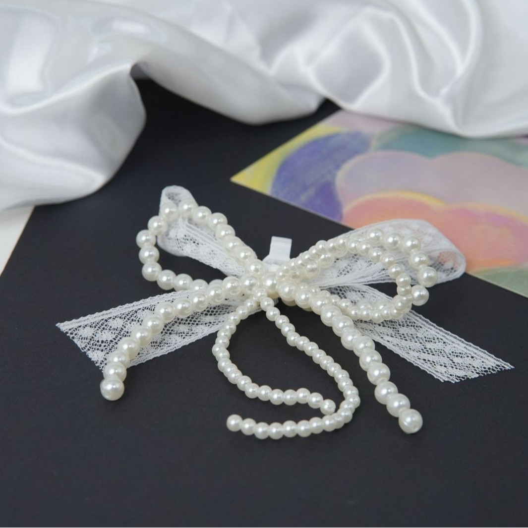 Baojie Factory Wholesale Suitable for Various Ballet Shoes, Training Shoes, Pearl Bow Buckle Decorations, Versatile Shoe Flowers