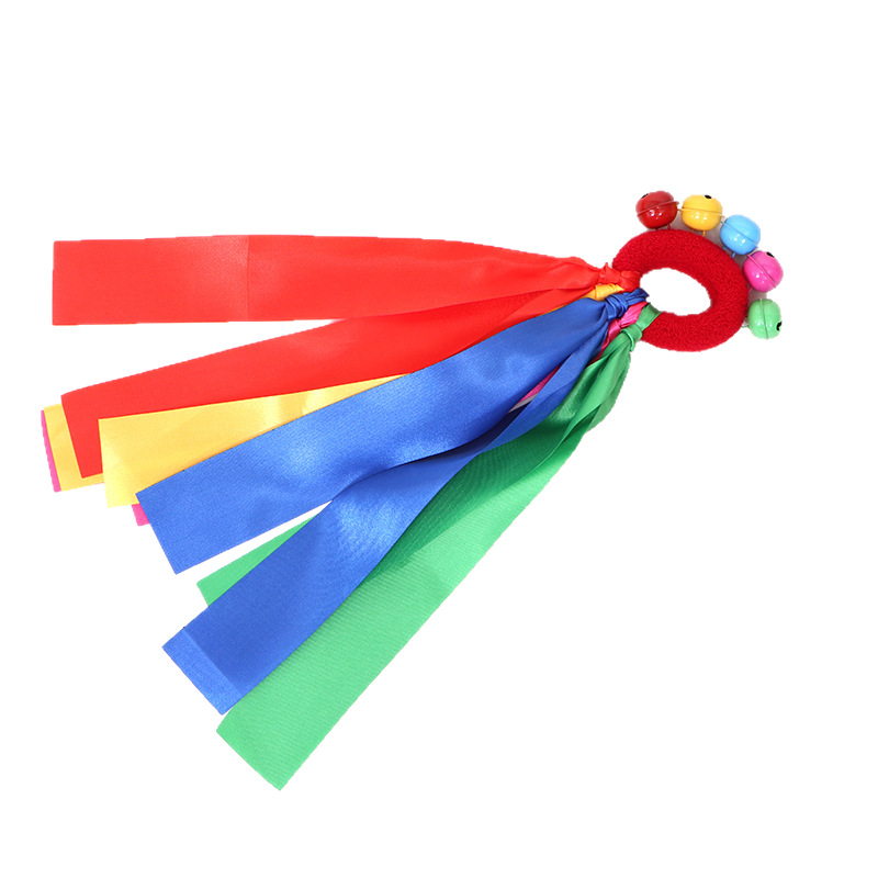 Children's Wrist Ribbons, Bells, Sports Games Entrance Performance, Morning Exercises, Light Equipment, Elastic Rope Rings, Rattles, Dance Props