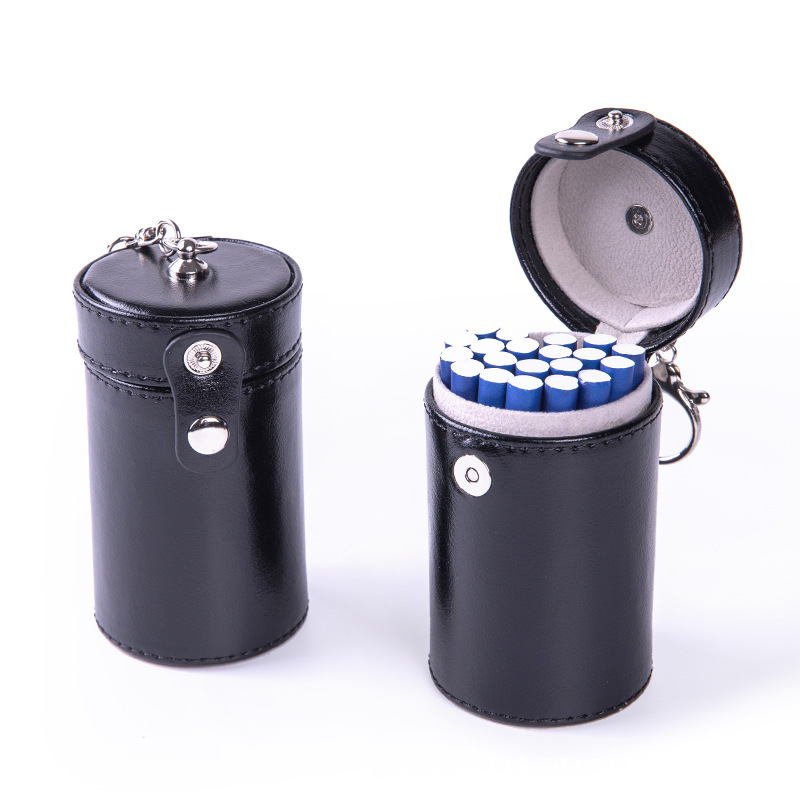 Cross-border PU leather cigarette box thick branch medium branch thin branch box 20 magnetic cigarette protection box flip type metal cigarette box