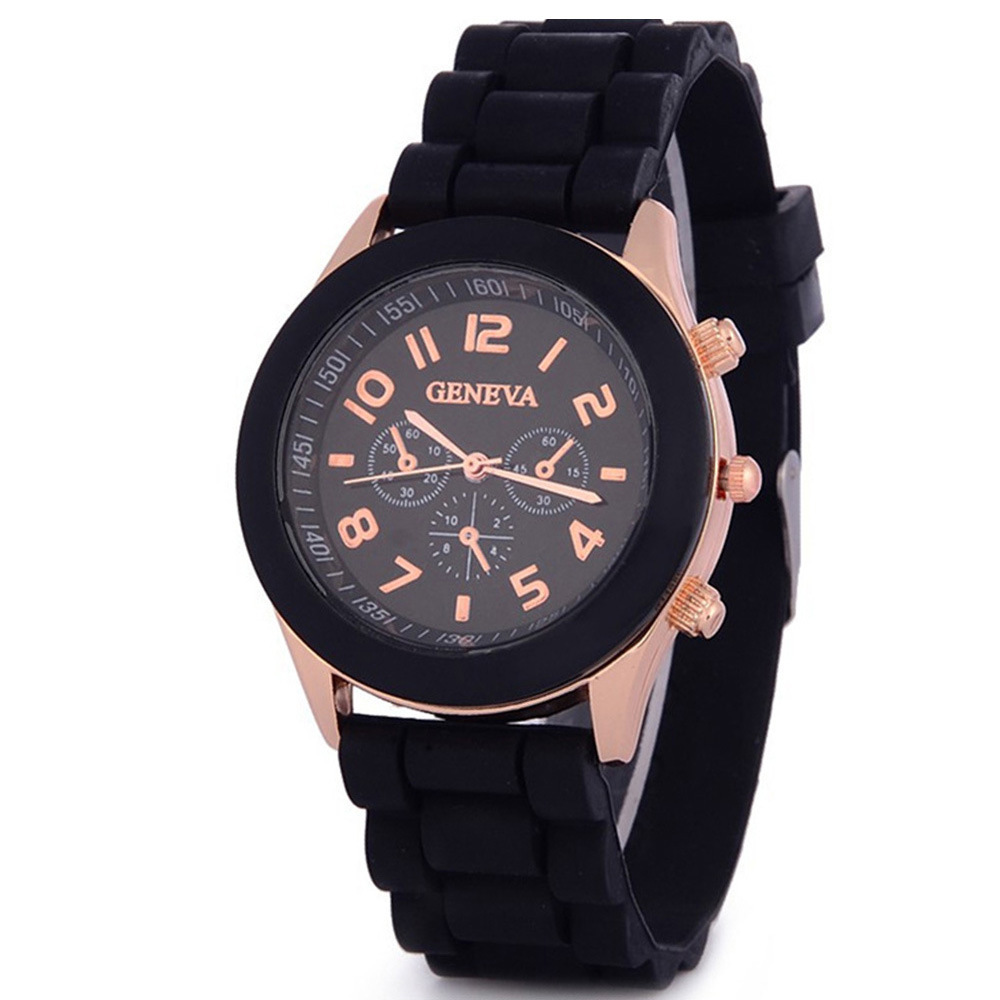 Aliexpress Hot Selling Geneva Silicone Watch Korean Style Fashionable and Beautiful Colorful Jelly Student Sports Women's Watch