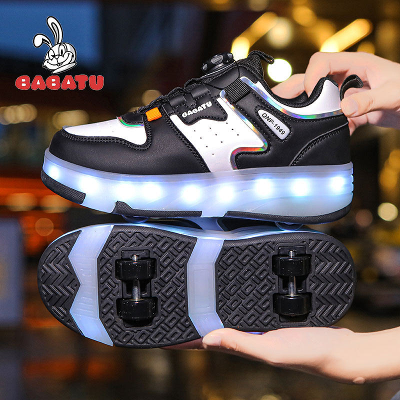 Barbara rabbit factory new heloo shoes four-wheel skating shoes boys children's shoes girls skating shoes luminous
