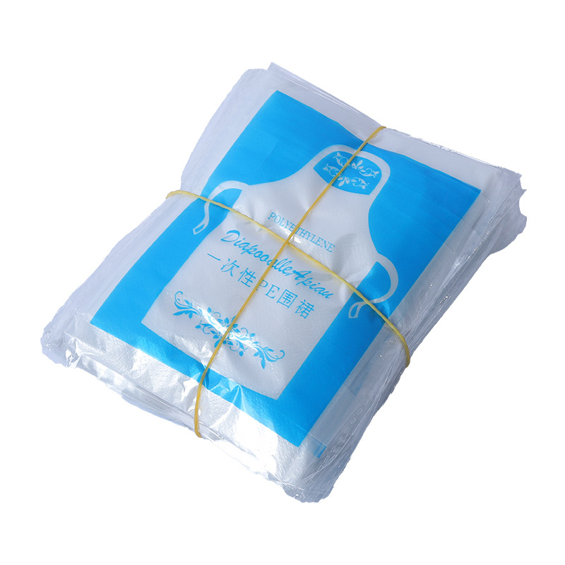 Disposable Apron for Catering and Household Hot Pot Waterproof and Oil-Proof Thickeneded Plastic Apron Manufacturer Spot Wholesale