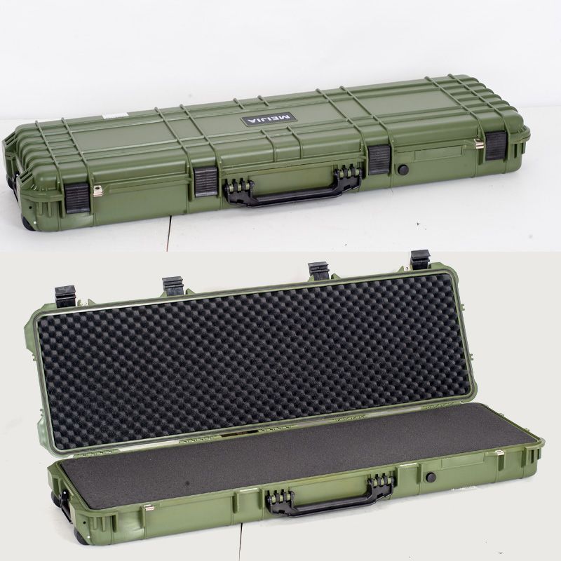 Portable Trailer Box, Anti-Box Roof Box, Dark Black Matte Long Protective Box with Rollers
