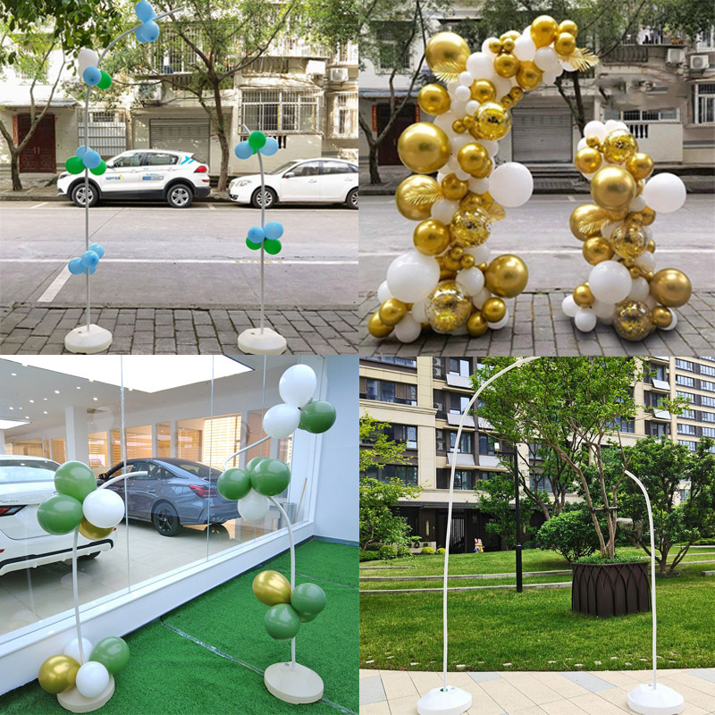 Арка для шаров, нерегулярная колонна, свадебная площадка, изогнутая арка