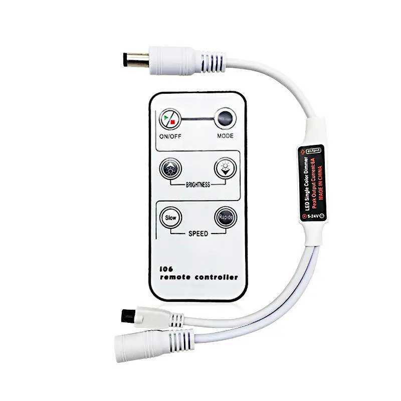 Mini infrared 6 key monochrome controller LED light with dimming controller 5-24V mini IR monochrome controller