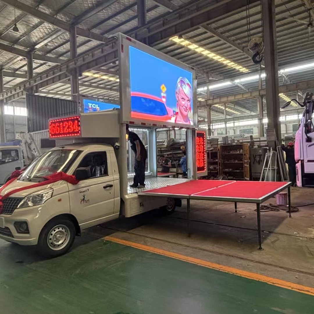 Mobile Stage Truck Manufacturer Double-Row Seats Chengli Direct Delivery to Home Advertising Truck Advertising Truck
