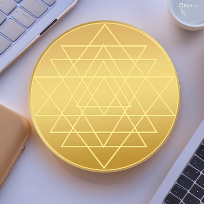 Прямые продажи с завода 24K креативные геометрические наклейки против радиации для мобильного телефона, энергетические наклейки для мобильного телефона с логотипом