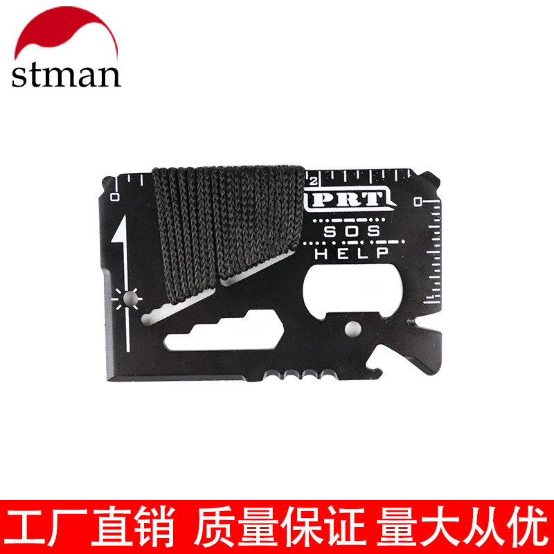 Outdoor Multifunctional Stainless Steel Tool Card Saber Card Tool Card Knife Stainless Steel Rope Life-Saving Card