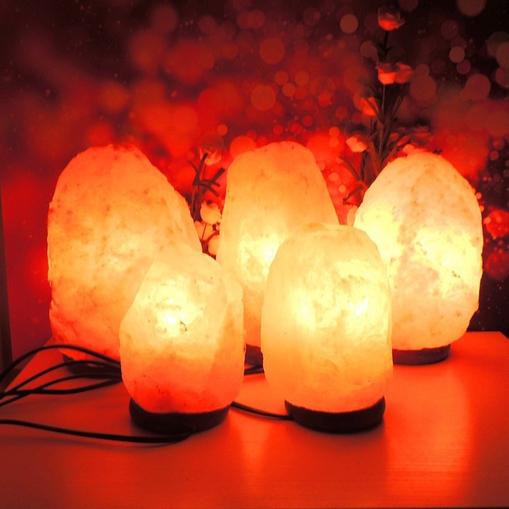 Заводская лампа из натуральной кристаллической соли Гималаев, соответствующая американским, британским и европейским стандартам