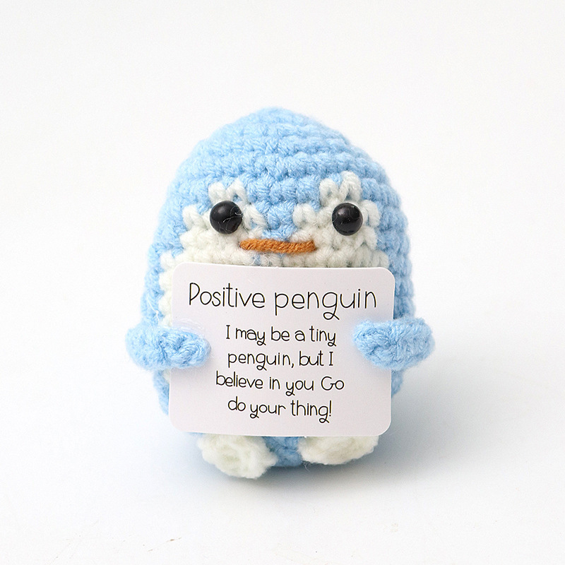 Amazon Cross-Border New Product Wool Animal Knitted Doll Standing Penguin Series Hand-Crocheted Wool Doll