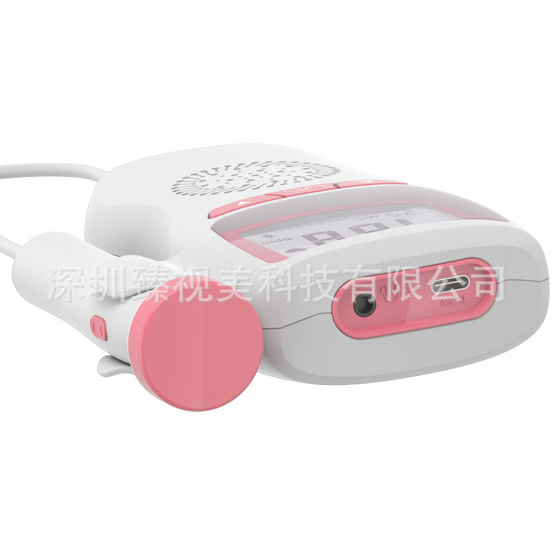 Fetal Heart Rate Monitor, Home-Use Doppler Fetal Movement Monitor for Pregnant Women and Babies during Pregnancy, English Export