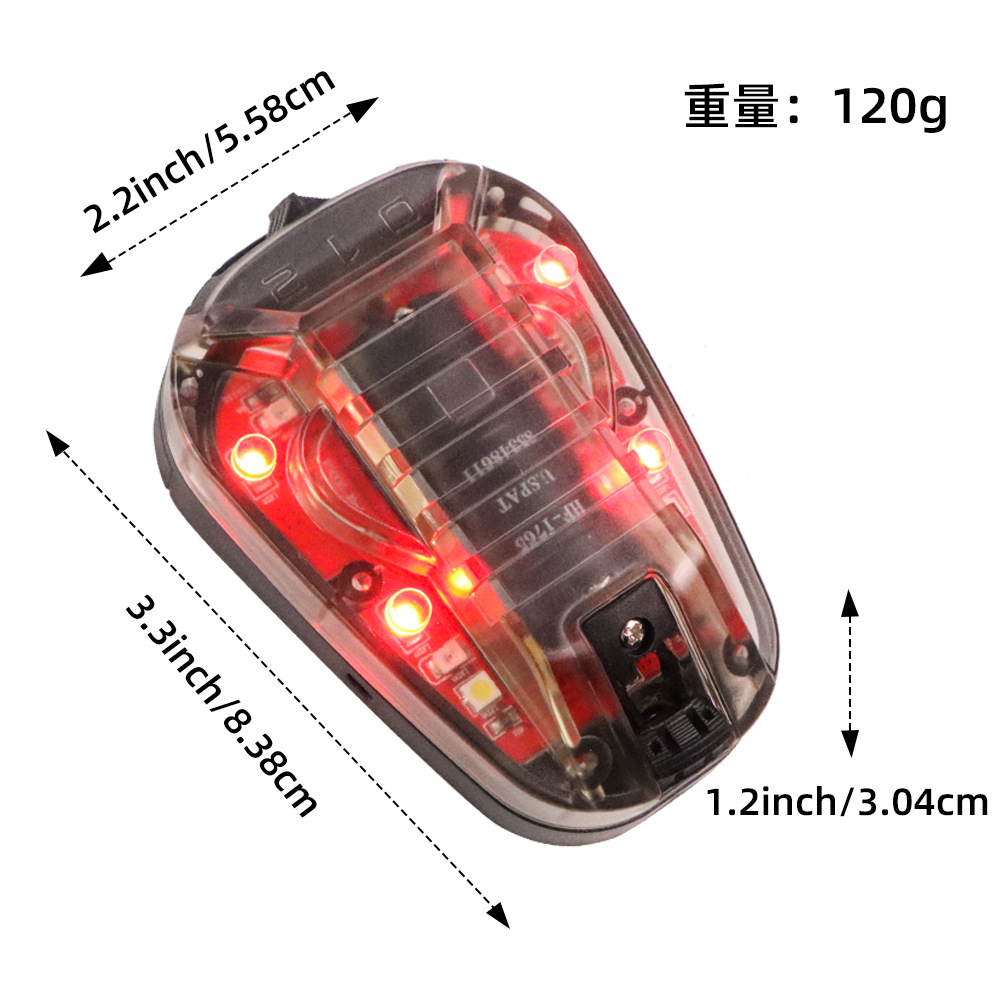 Cross-Border Tactical Helmet Accessories New Ladybug Lamp Outdoor Sports Ir Teammate Identification Signal Lamp Waterproof Life-Saving Lamp