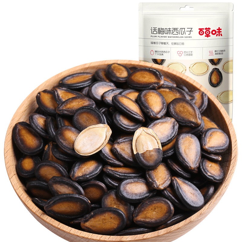 Herbal flavor plum watermelon seeds 108g box gauge 70 packaging casual snacks with shell nuts fried sweet and sour taste