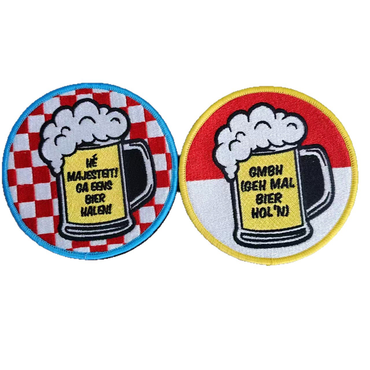 Velcro Style Embroidered Armband Badge Computer Embroidered Label Embroidered Cloth Patch Velcro School Uniform Badge Manufacturer Customization