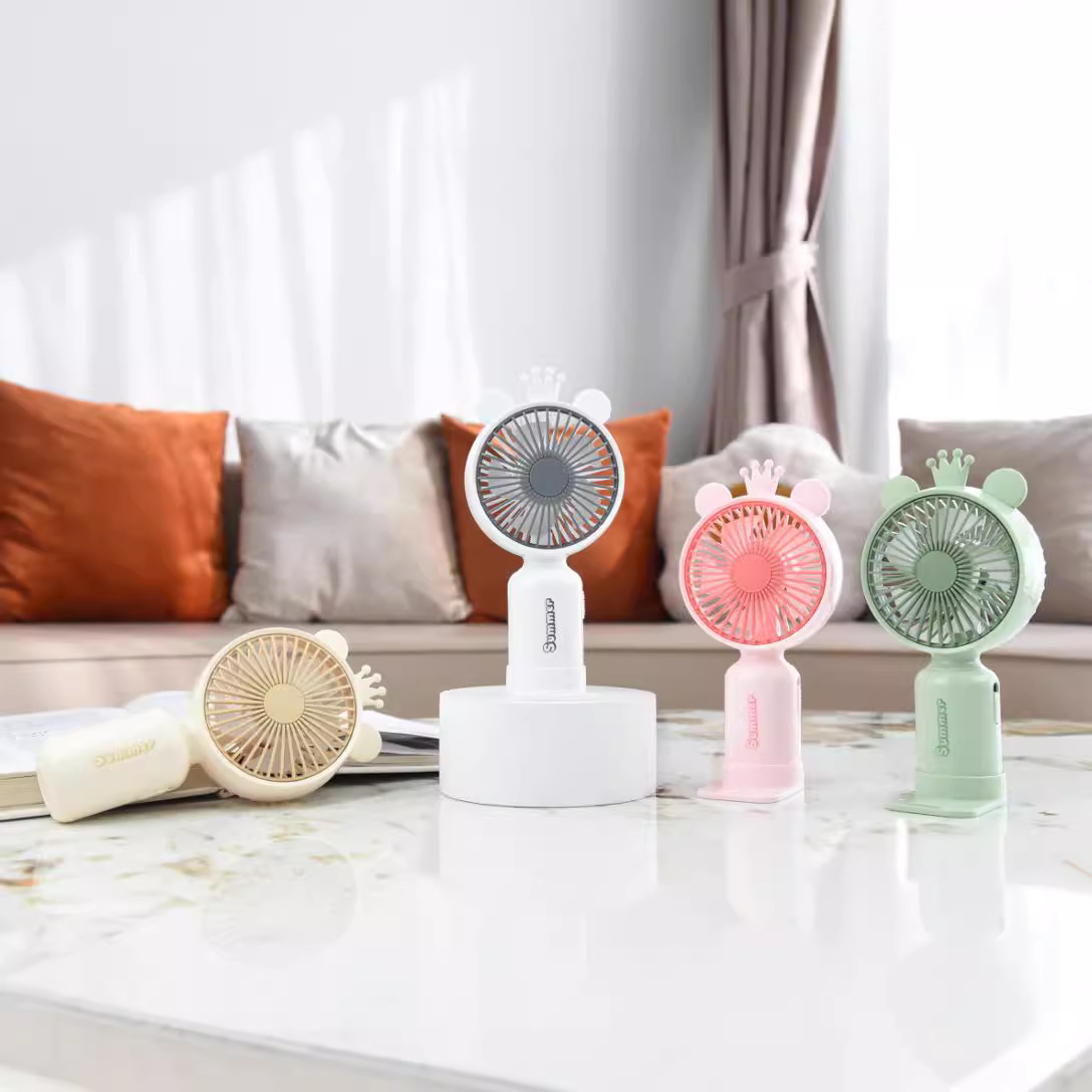 New simple gift USB charging mini handheld small fan manufacturer electric fan small bracket desktop fan source