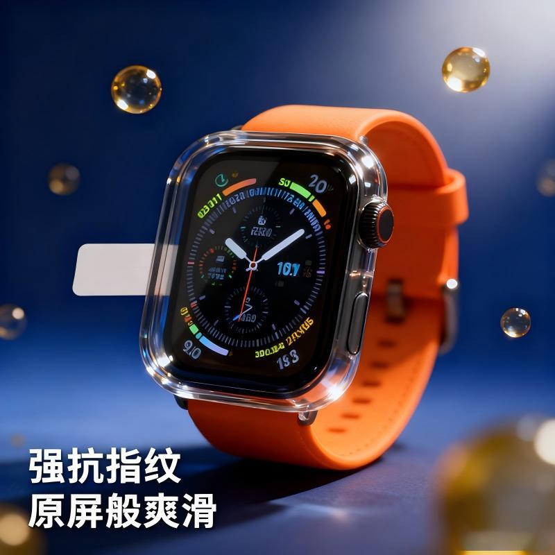 Защитная пленка для Apple Watch S10 40mm, черная, HD, высокая прозрачность, защита от падений и царапин