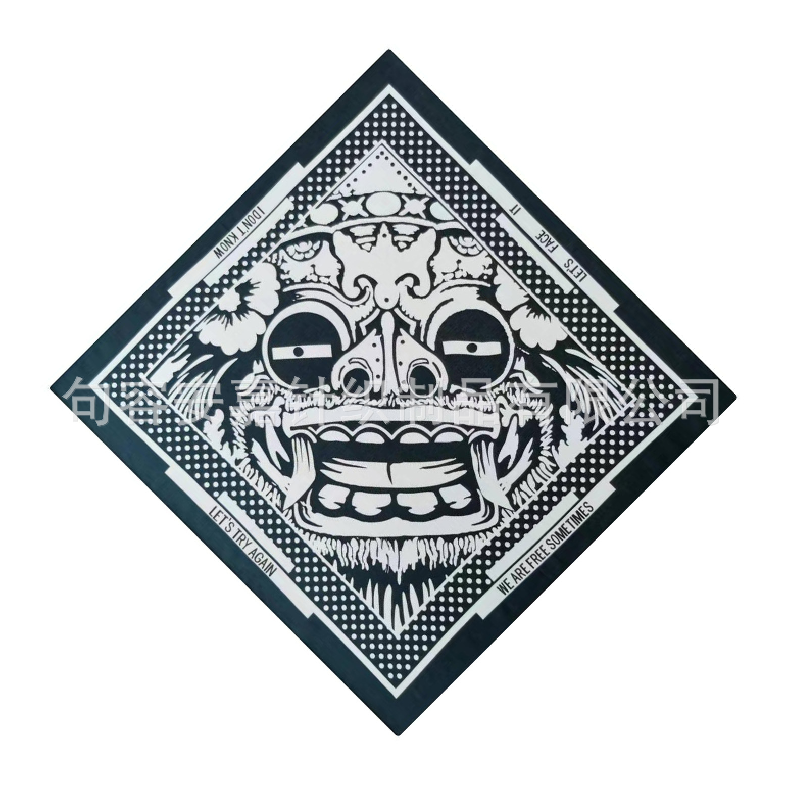 Cotton boutique digital printing spot knight Ami Khaji square street dance sports cycling mountaineering outdoor turban