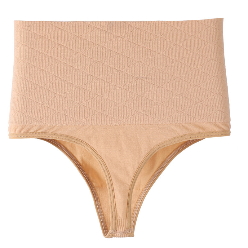 Cross-border high waist belly shaping pants waist shaping thong women's body shaping sexy hip lifting butt exposed plus size version underwear