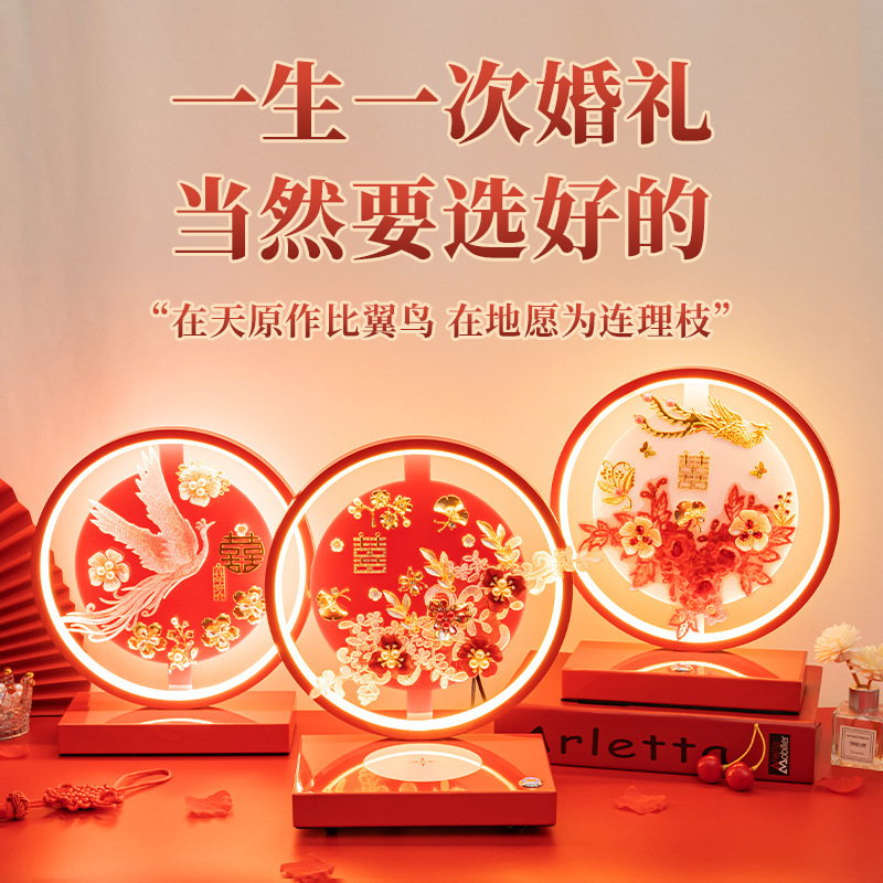 Wedding table lamp bedroom bedside lamp wedding room escort lamp wedding red everbright lamp wedding gift to the new couple