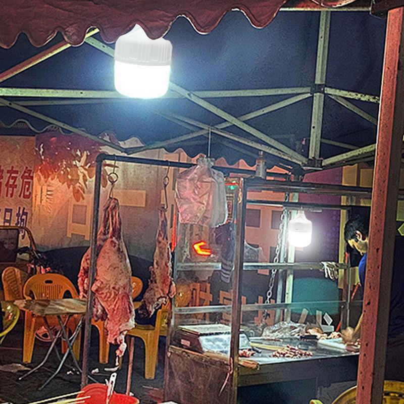 Electric Light Bulb Led Rechargeable Light Bulb Outdoor Waterproof Night Market Stall Artifact Household Energy-Saving Lighting Other