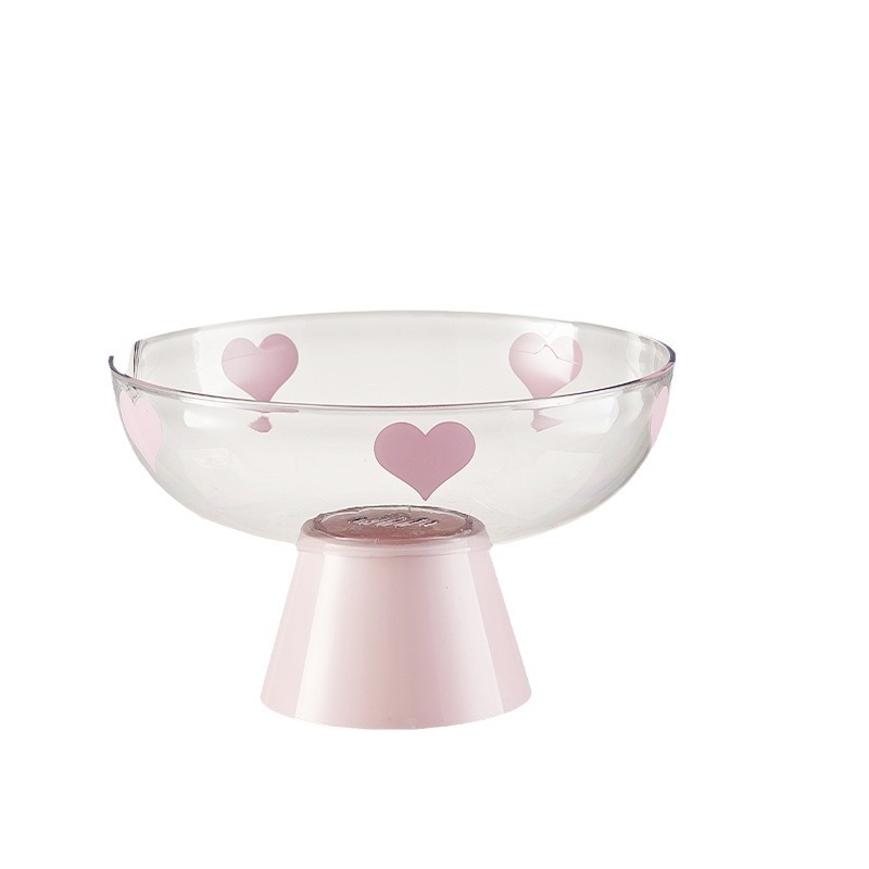 Fruit snack plate for living room home 2024 new high-value coffee table love fruit plate light luxury wind draining dried fruit plate