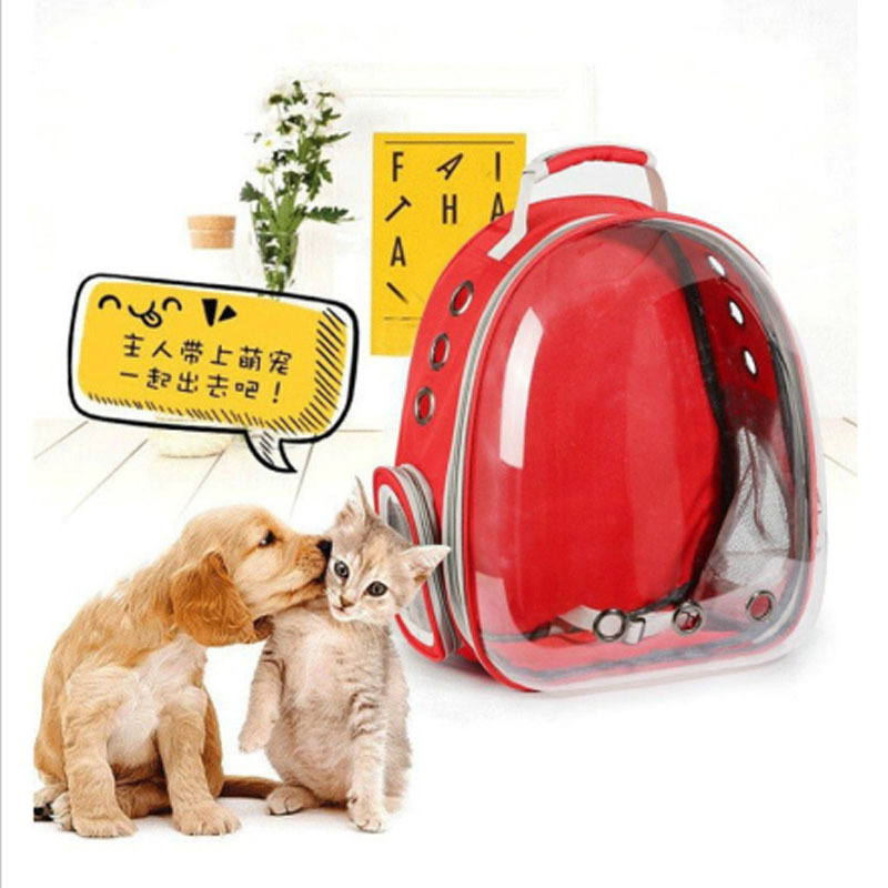 Cross-Border Half-Space Cat Bag Panoramic Transparent Portable Outdoor Breathable Pet Bag Large Capacity Dog and Cat Backpack
