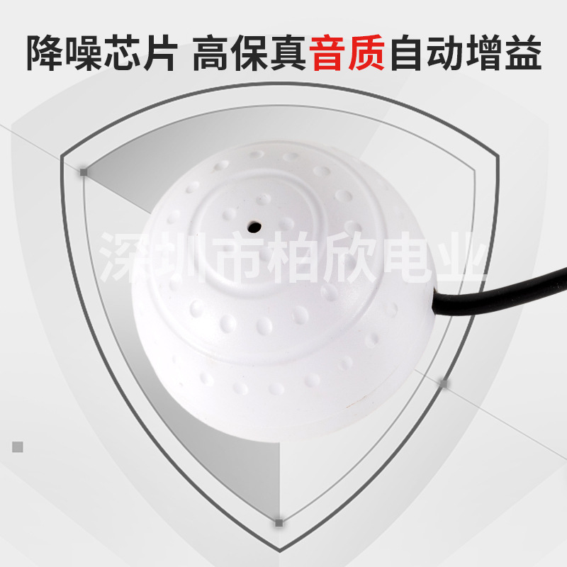 DC interface MIC microphone small round surveillance special camera external anti-interference network dome type low noise