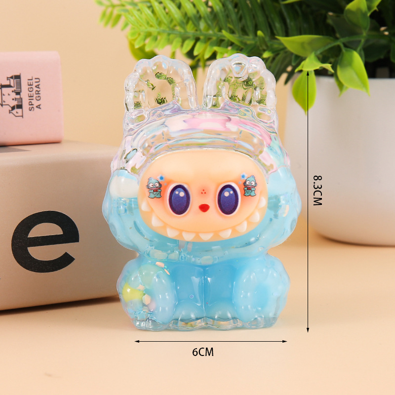 New Cartoon Liquid Sand Figurine Creative Oil-Filled Doll Liquid Sand Bottle Desktop Office Decoration Wholesale