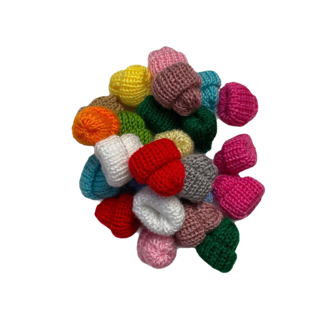 Mini Yarn Small Scarf Hat Decoration Pendant Yarn Knitted Small Hat Red and White Cane Christmas