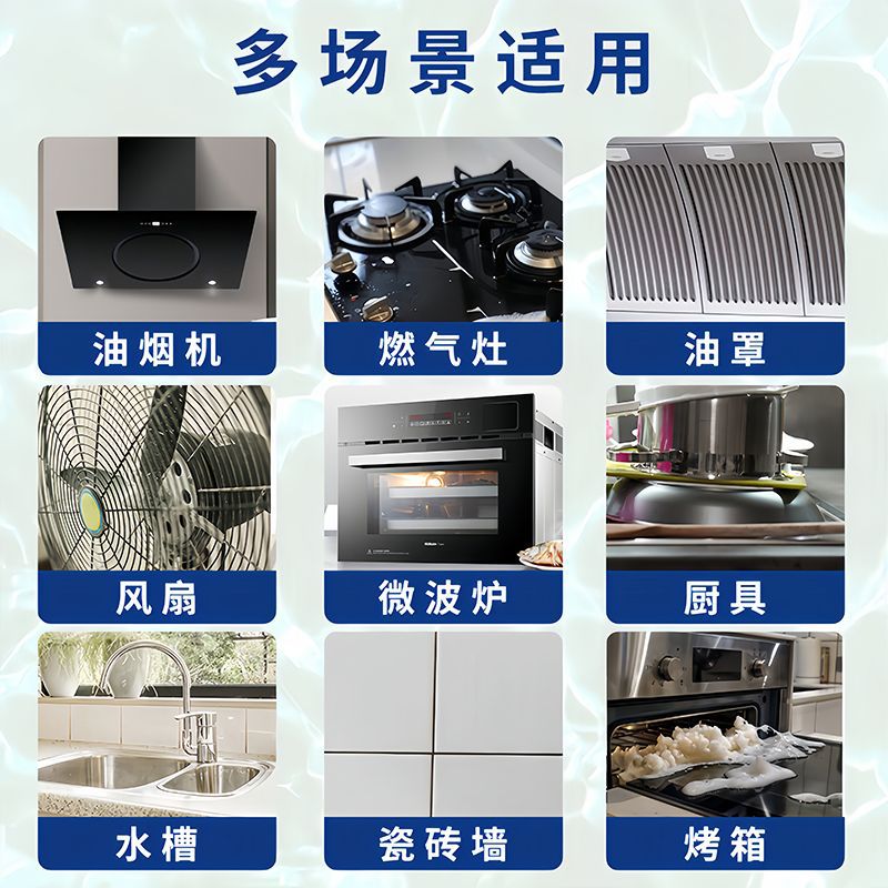 Heavy Grease Remover for Kitchen, Powerful Foam Type Degreaser, Range Hood Cleaner, Oil Stain Remover