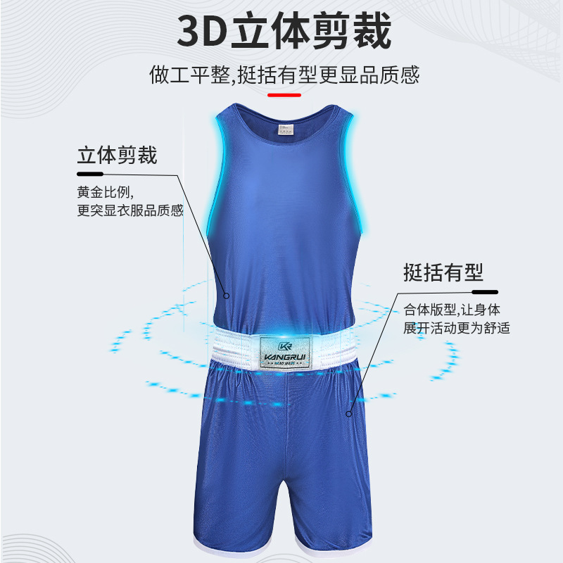 Cross-border Sanda Suit Boxing Suit Muay Thai Suit Men's and Women's Adult Suit Boxing Shorts Boxing suit Martial Arts Suit