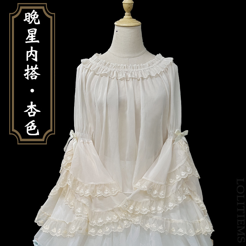 Брокадный сад лолита оригинал [Вечерняя звезда Джи рукав] летняя шутка Джи рукав шифоновая лолита рубашка