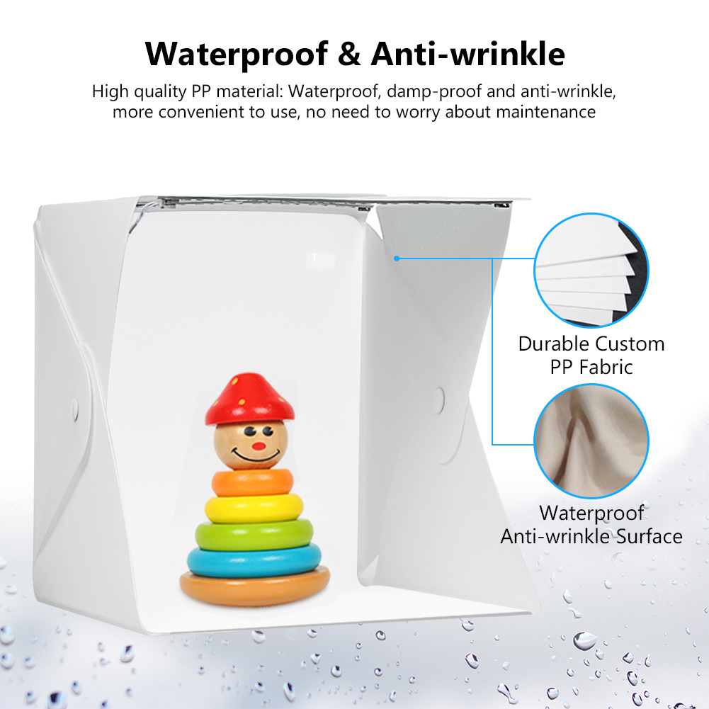 20cm small folding portable LED mini studio top open hole light box photography light small simple