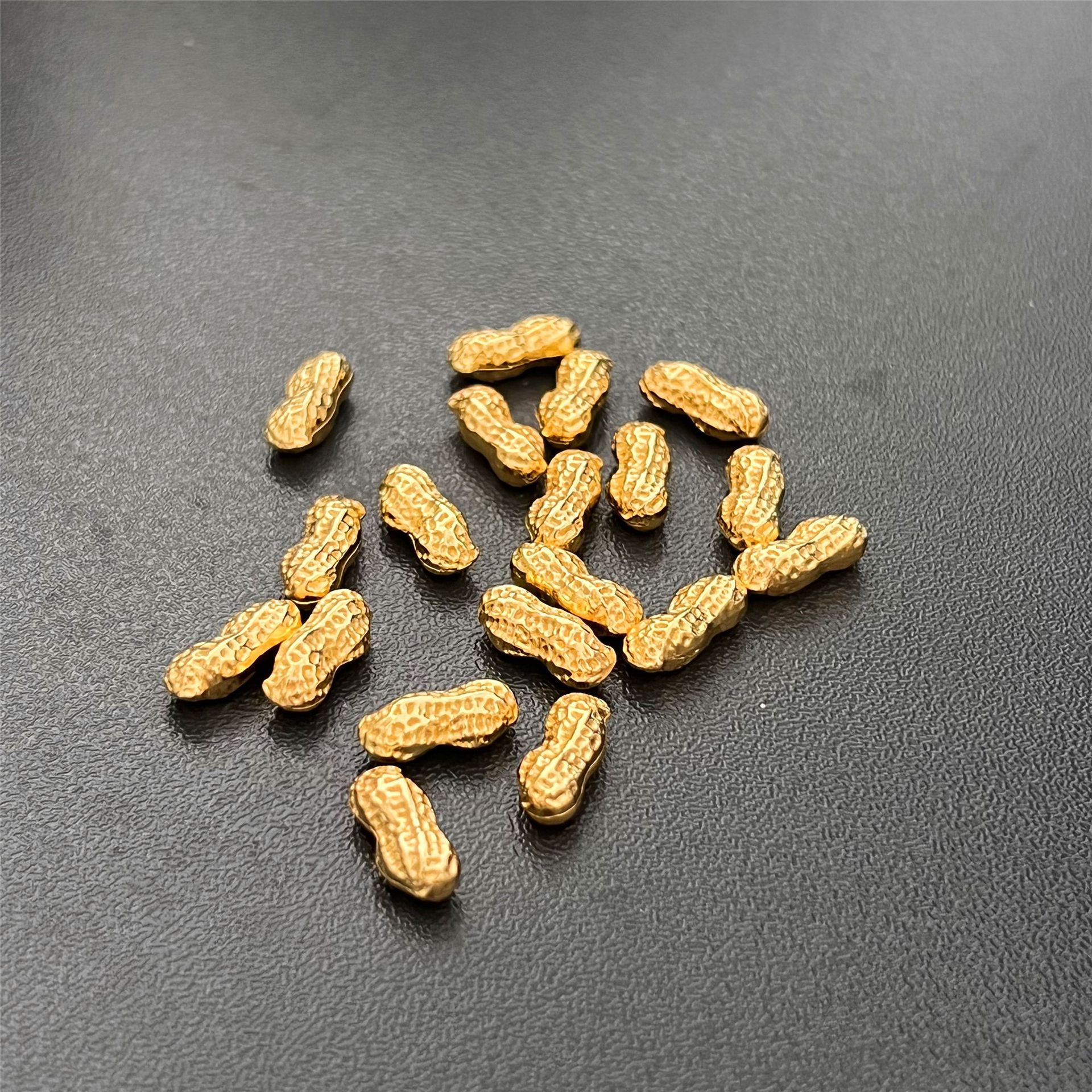 Premium Mini Solid Peanuts Fortune Attracting Peanuts Decorative Ornaments Cornucopia Decorative Items Sand Gold Solid Peanuts