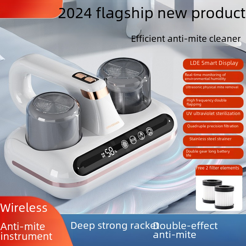 Cross-border anti-mite instrument anti-mite artifact large suction household UV sterilization machine handheld convenient wireless vacuum cleaner