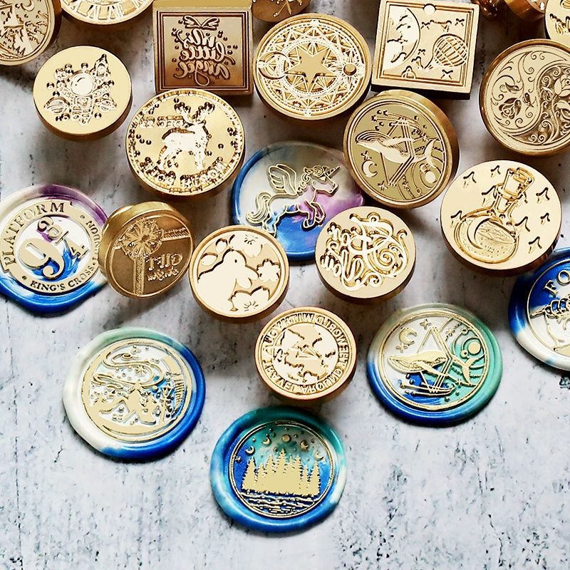 Fire Paint Seal Butterfly Series Student DIY Hand Account Invitation Card Greeting Card Seal European Retro Seal Head Wholesale