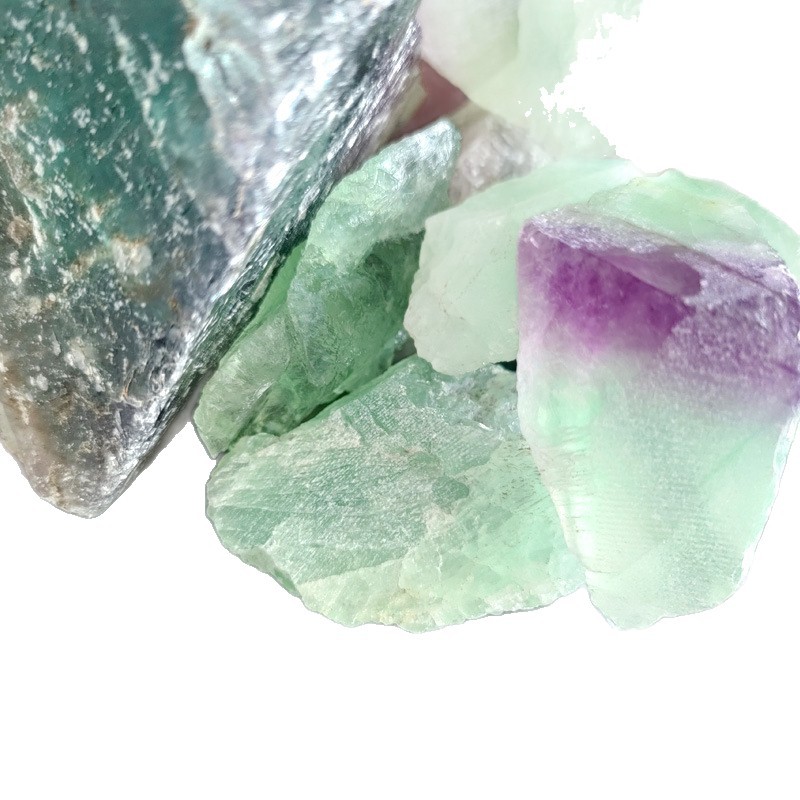 High-Quality Green Fluorite Artificial Chiseling Craft Ornaments, Aromatherapy Diffuser Stones, the Best Choice for Fluorite Raw Stone Particles