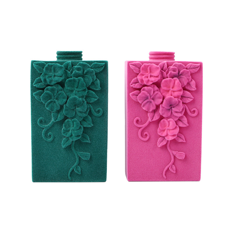 Flocking Processing of Perfume Bottle Surface, Flocking Processing of Crafts and Ornaments with Drawings and Samples, Custom-Made Flocking Processing