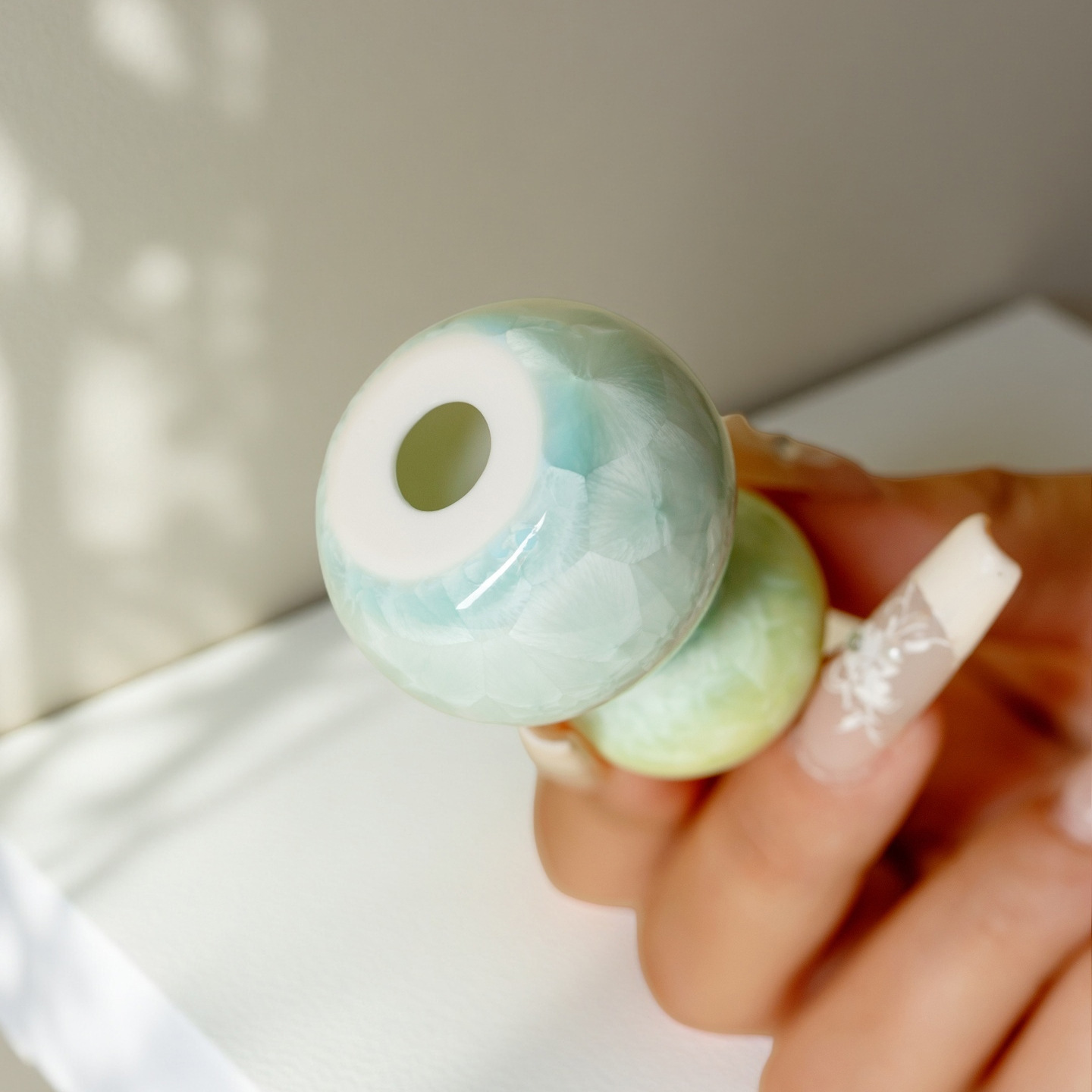 Moji Crystal Glaze Ceramic Colorful Gourd Tea Pet Ornaments Home Accessories Creative Tea Ceremony Accessories Decorative Ornaments