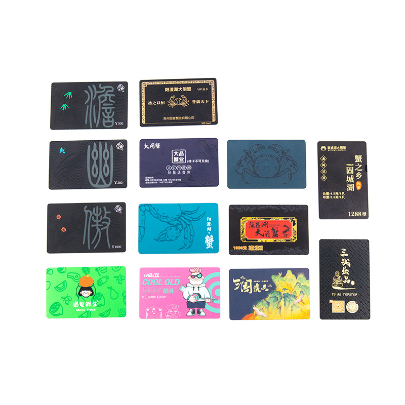 Factory Direct Sales Classy Pvc Black Material Card Embossed Card Magnetic Card Chip Card Vip Card