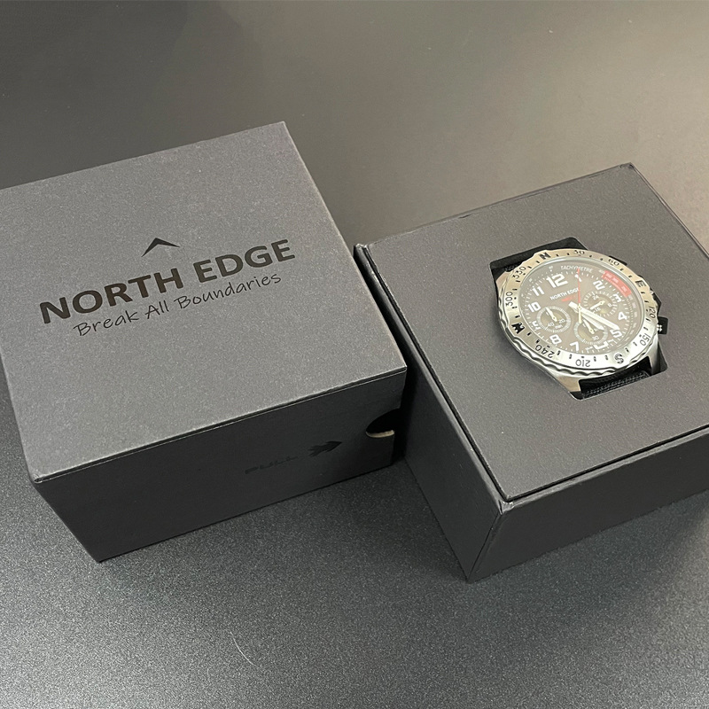 Спортивные часы из нержавеющей стали цифровые часы три глаза таймер стрелочный солнечные зарядные часы с индивидуальным логотипом